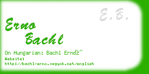 erno bachl business card